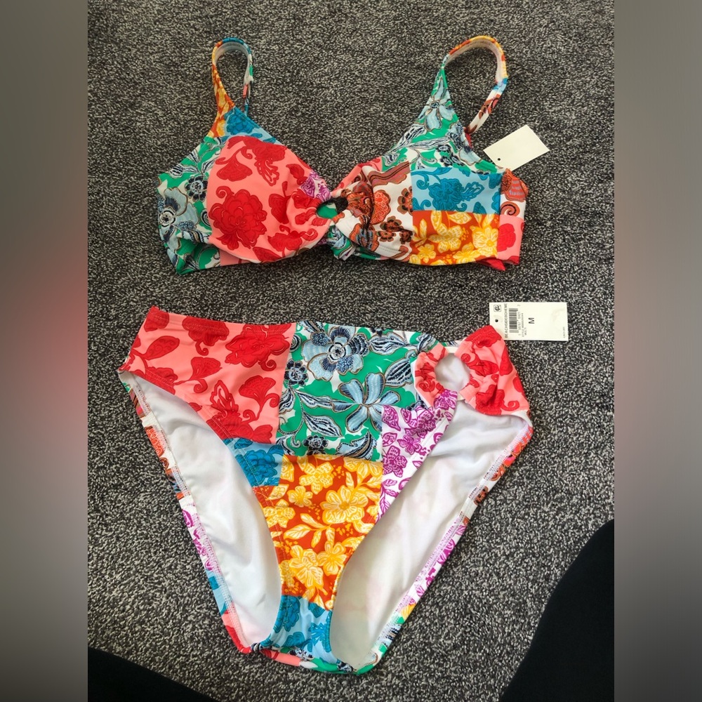 Bright floral Floral Bikini Set